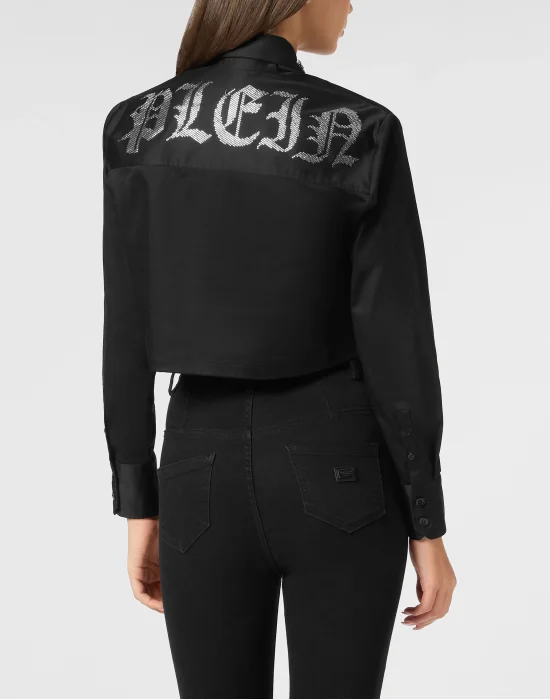 Cropped Shirt LS Gothic Plein