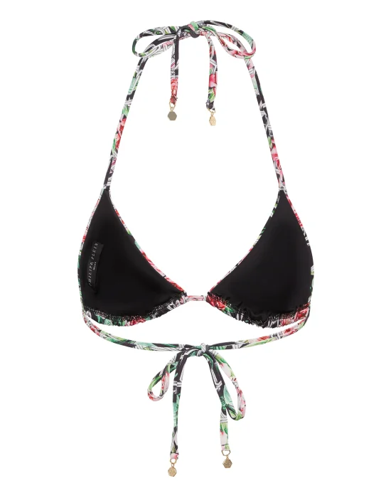 Swimwear Top Triangle Bra Chain Flower