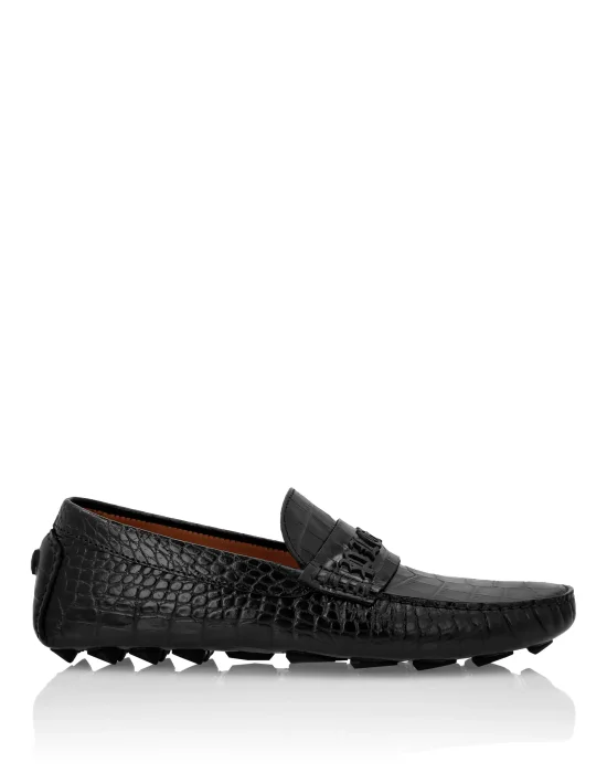Croco Leather Moccasin Gothic Plein
