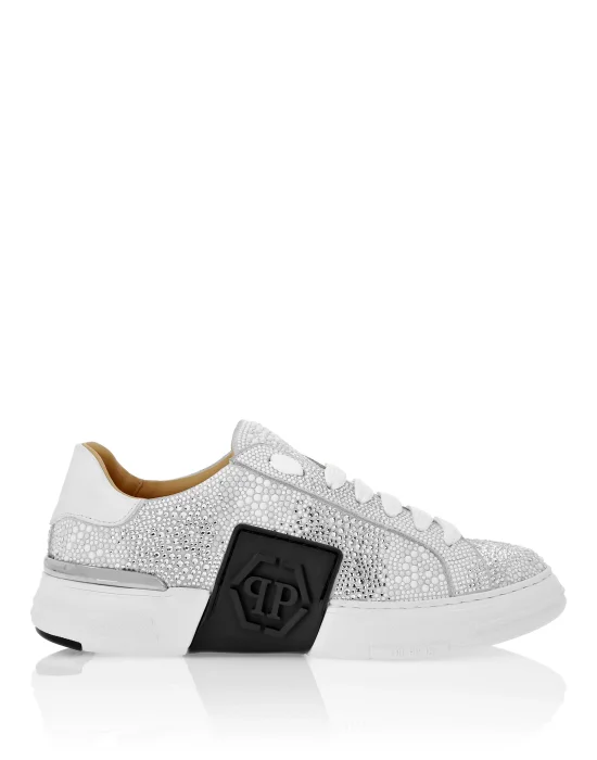 Suede Lo-Top Sneakers Strass Hexagon
