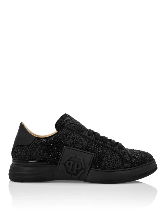 Suede Lo-Top Sneakers Strass Hexagon
