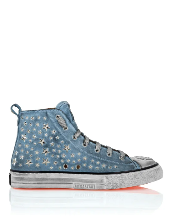 Suede Hi-Top Sneakers Studs