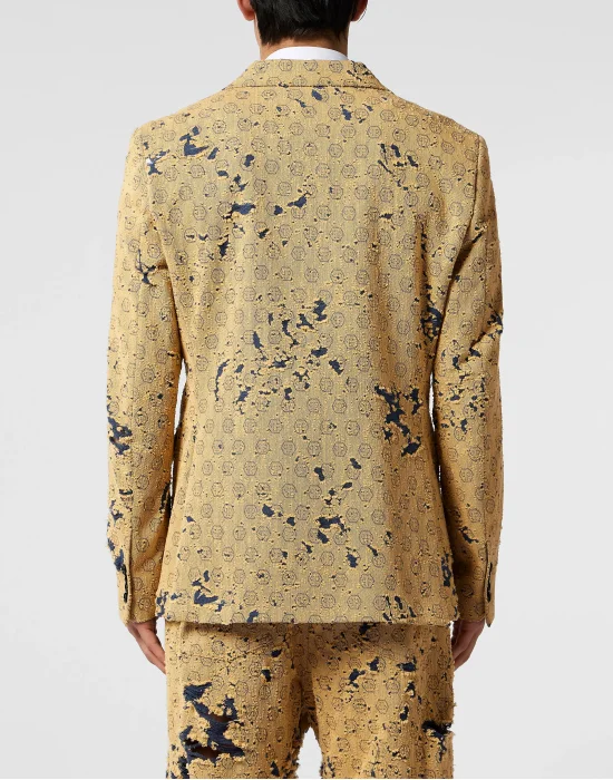 Destroyed Denim Jacquard Blazer Monogram