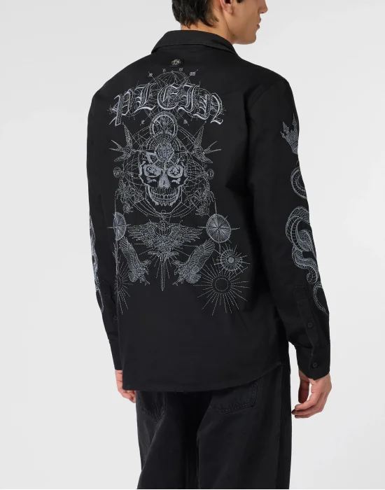 Embroidered Denim Shirt Tattoo