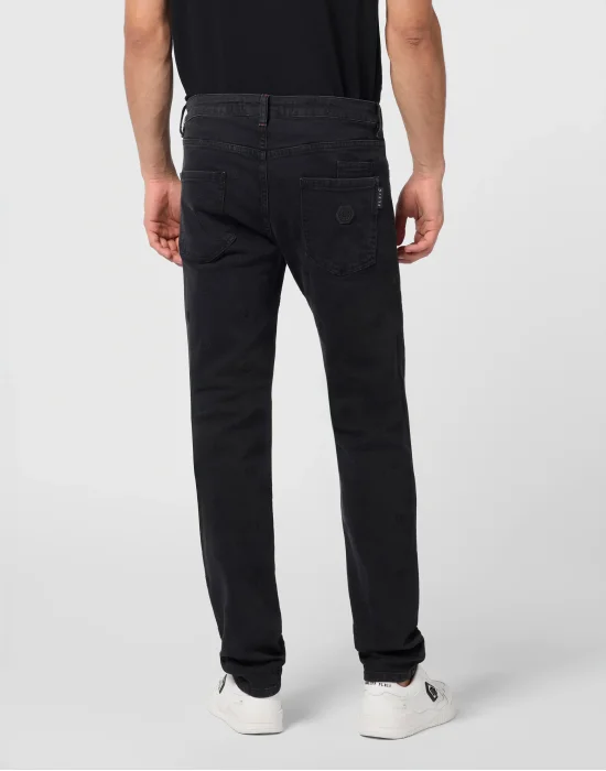 Embroidered Super Straight Cut Jeans Monogram