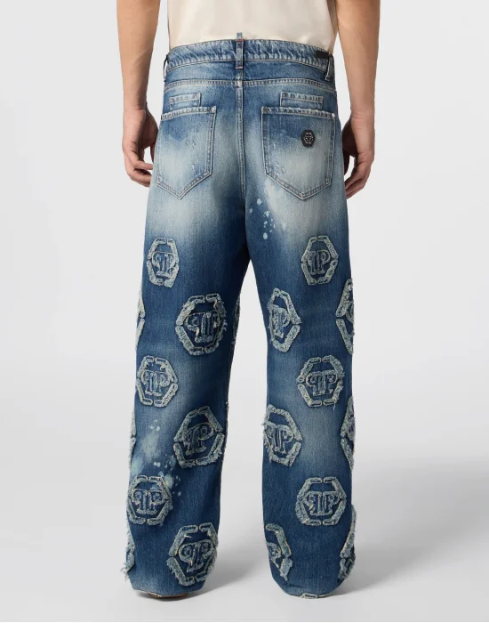 Beach Boy Jeans Raw Edge Monogram