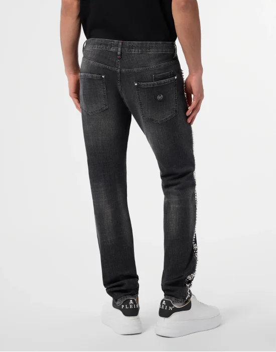 Super Straight Cut Jeans Studs
