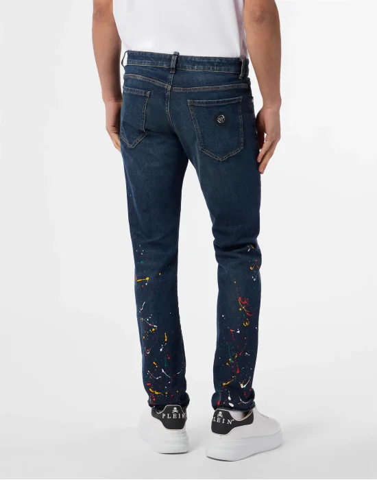 Super Straight Cut Jeans Paint