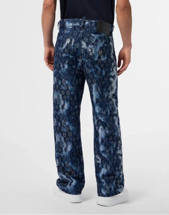 Beach Boy Fit Jeans Jacquard Monogram