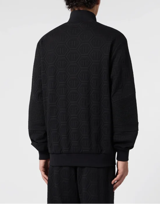 Padded Tracksuit Jacket Biker Monogram
