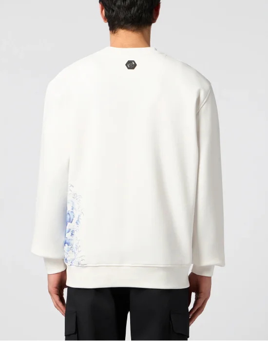 Round Neck Sweatshirt Ceramic Signature
