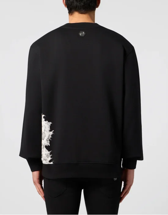 Round Neck Sweatshirt Ceramic Signature