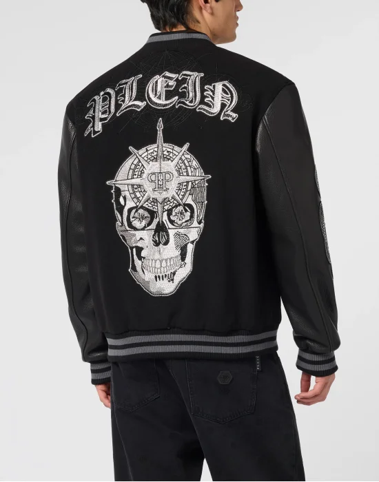 Composed Varsity Bomber Tattoo Strass