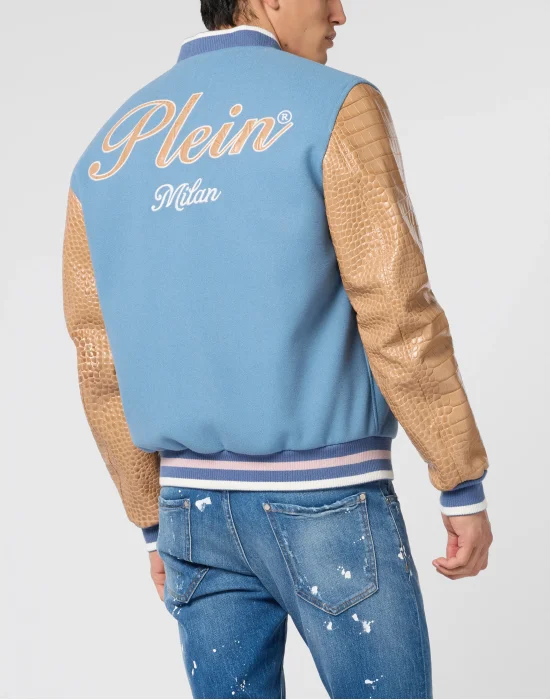 Varsity Bomber Cocco Sleeves Milan
