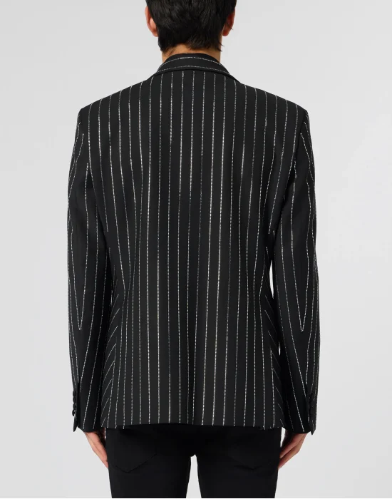 Jacquard Blazer Lord Fit Strass