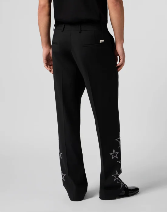 Loose Fit Trousers Stars Studs
