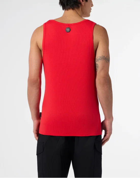 Cotton Tank Top Skull & Bones