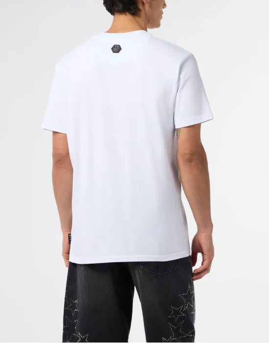 Round Neck T-Shirt Skull Strass Skull Strass