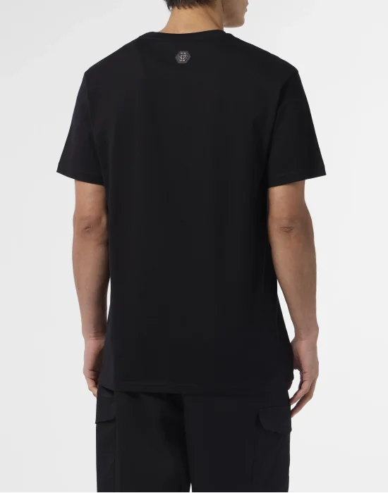 Round Neck T-Shirt Skull Strass Skull Strass
