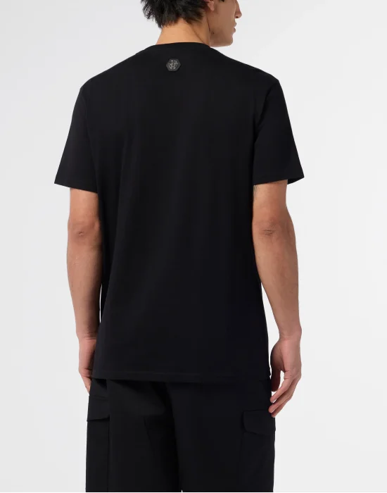 Round Neck T-Shirt Red Skull Skull
