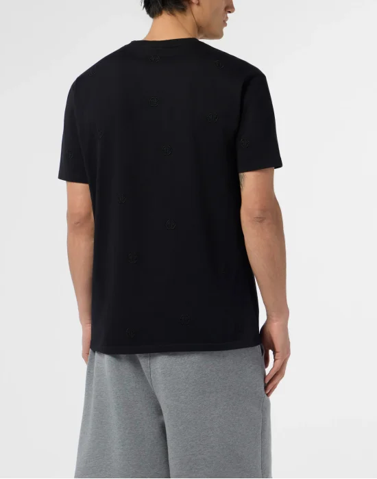 Embroidered Round Neck T-Shirt Monogram Monogram