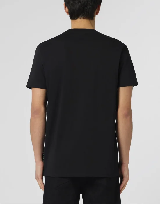 Round Neck T-Shirt Chest Embroidery Skull