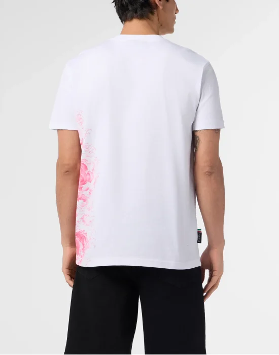 Round Neck T-Shirt Ceramic Skull