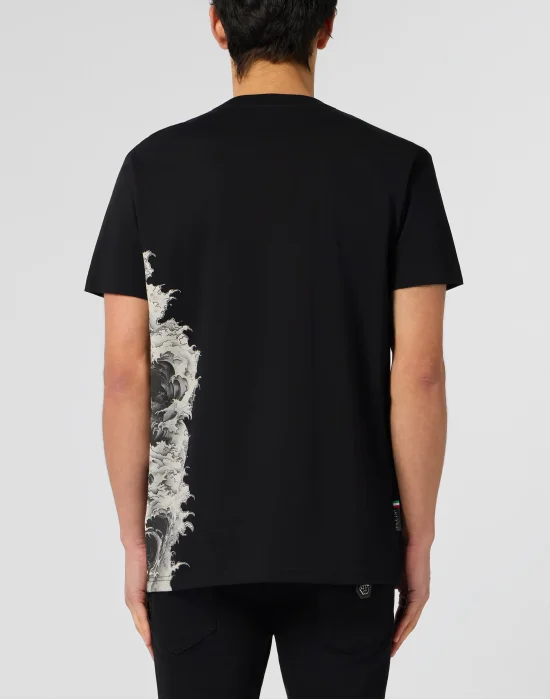 Round Neck T-Shirt Ceramic Skull
