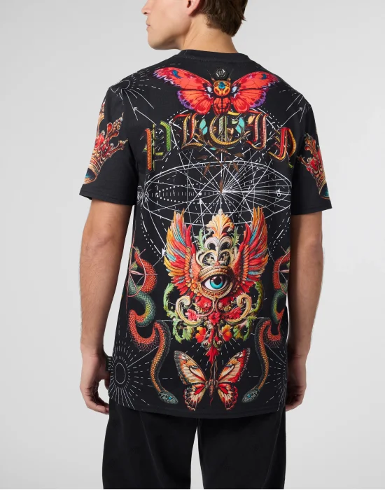 Round Neck T-Shirt All-Over Tattoo