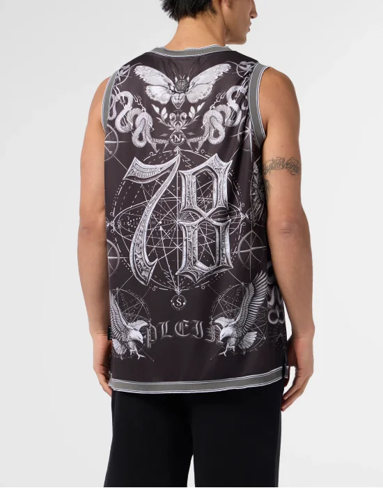 Mesh Basketball Top Tattoo