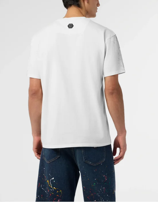 Round Neck T-Shirt Ceramic Skulls