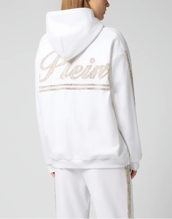 Regular Zip Hoodie Strass Signature