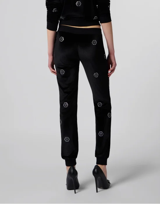 Chenille Joggers Monogram Strass