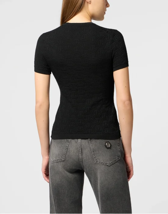 Knitted T-Shirt Sexy Pure Fit Monogram Monogram