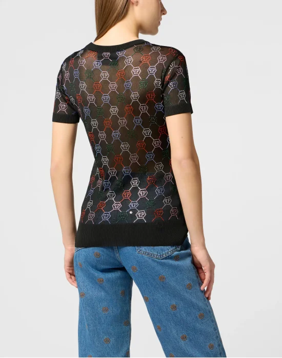 Knitted Sexy Pure Fit T-Shirt Multicolor Monogram