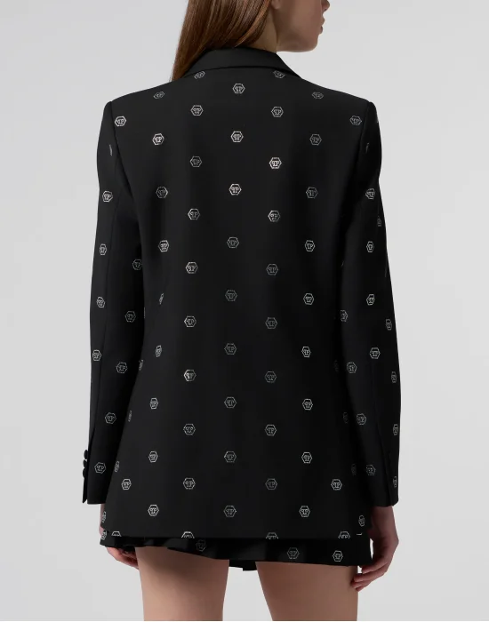 Boyfriend's Fit Blazer Monogram Strass Monogram