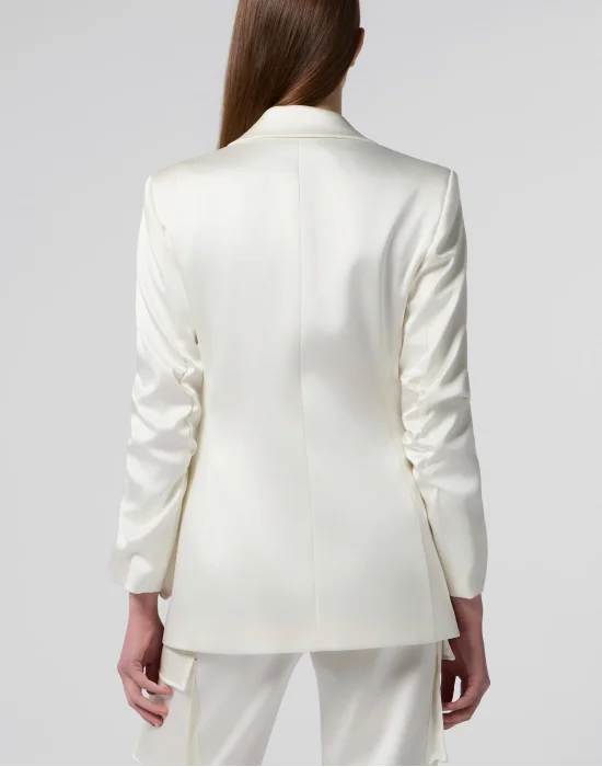 Satin Cargo Fit Blazer