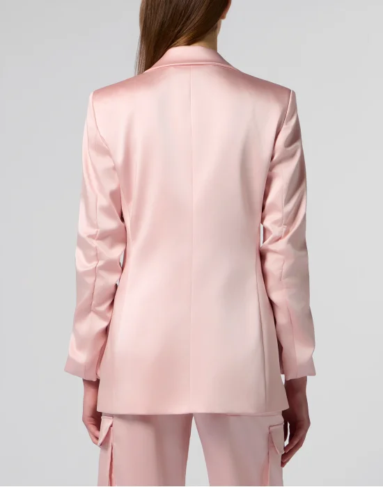 Satin Cargo Fit Blazer