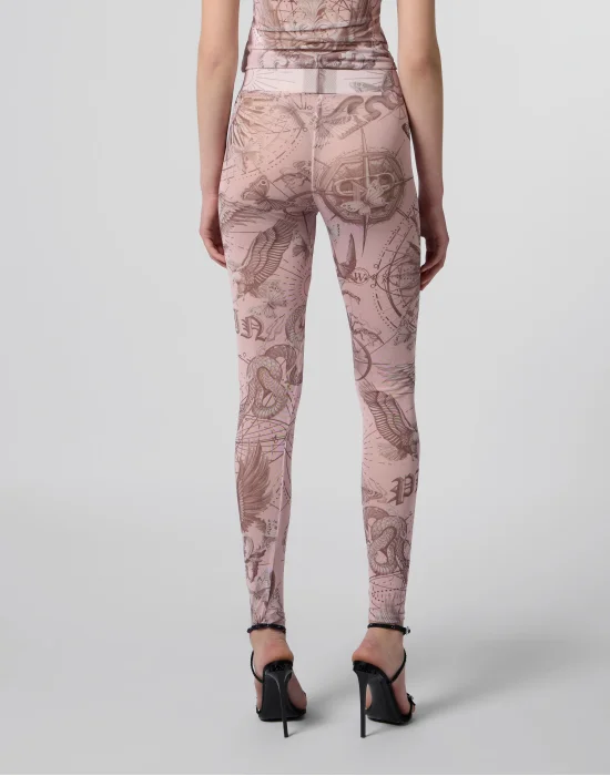 Tulle Leggings Butterfly Tattoo