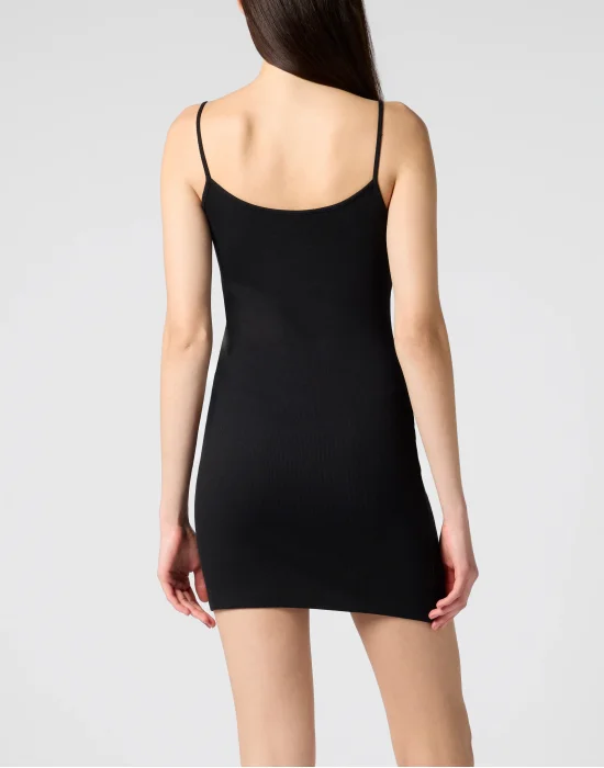 Cotton Rib Short Tank Dress Crystal Hexagon