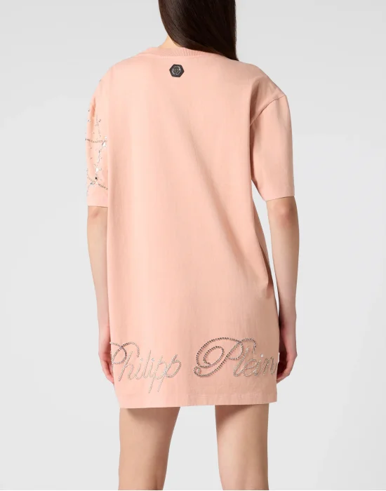 T-Shirt Dress Spiderweb Strass