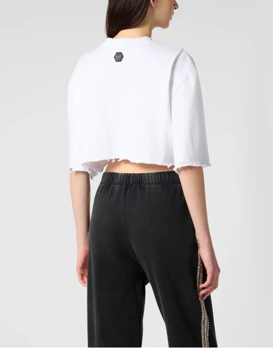 Cropped T-Shirt Strass Signature