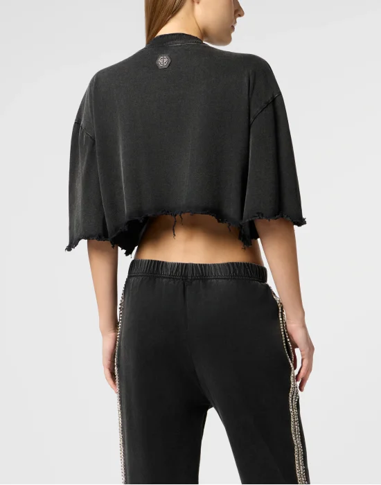 Cropped T-Shirt Strass Signature