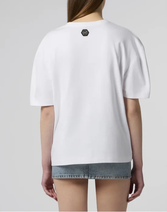 Man Fit V-Neck T-Shirt Crystals