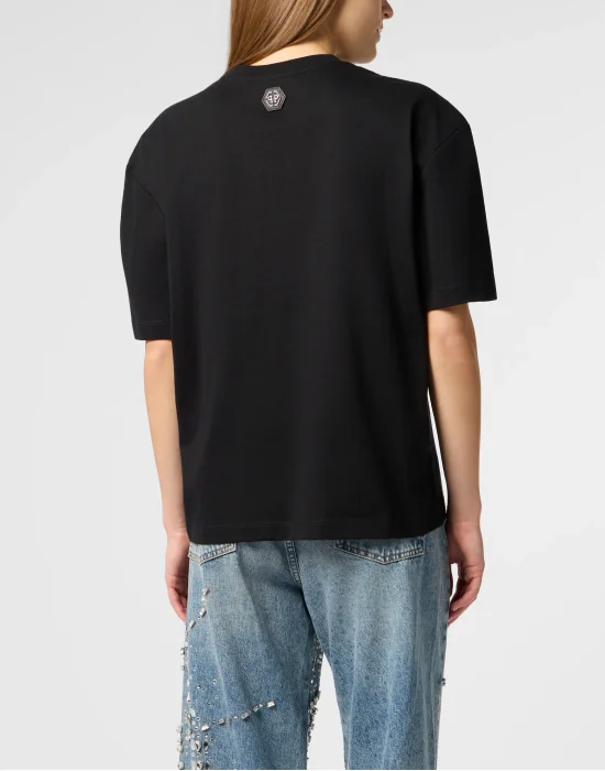 Man Fit V-Neck T-Shirt Crystals