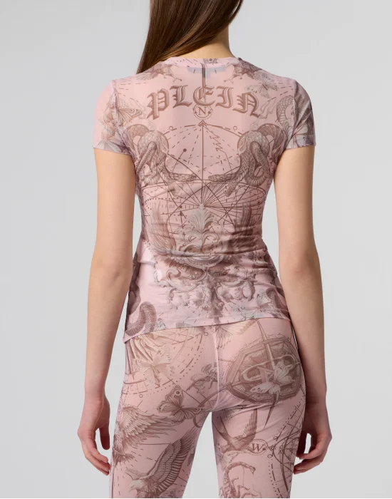 Tulle Sexy Pure Fit T-Shirt Butterfly Tattoo