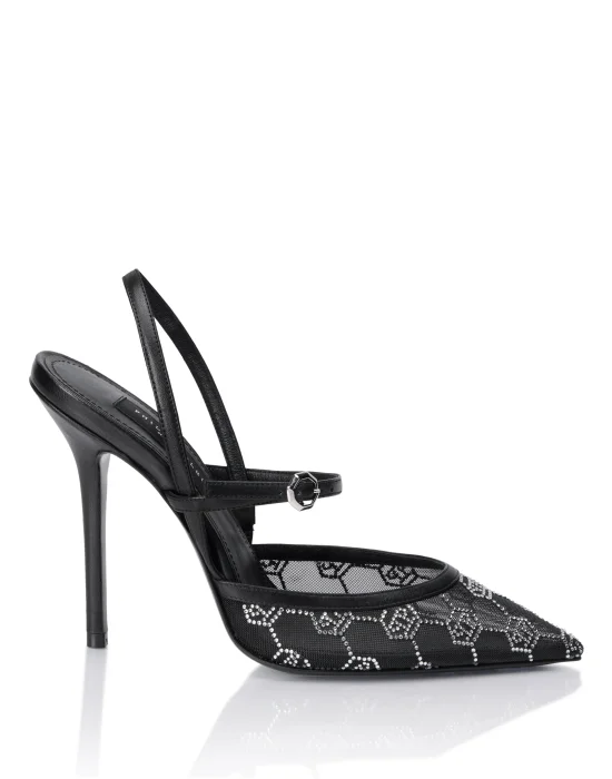 Mesh Slingbacks Monogram Strass 11