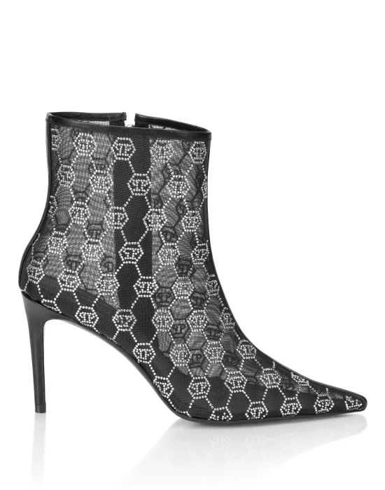 Mesh Low Boots Monogram Strass 9
